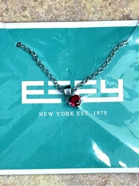 New Effy red and silver tone necklace